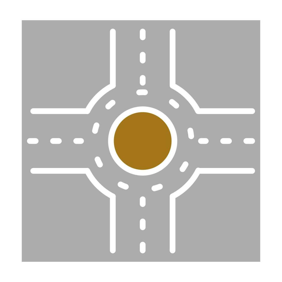 Roundabout Vector Icon Style