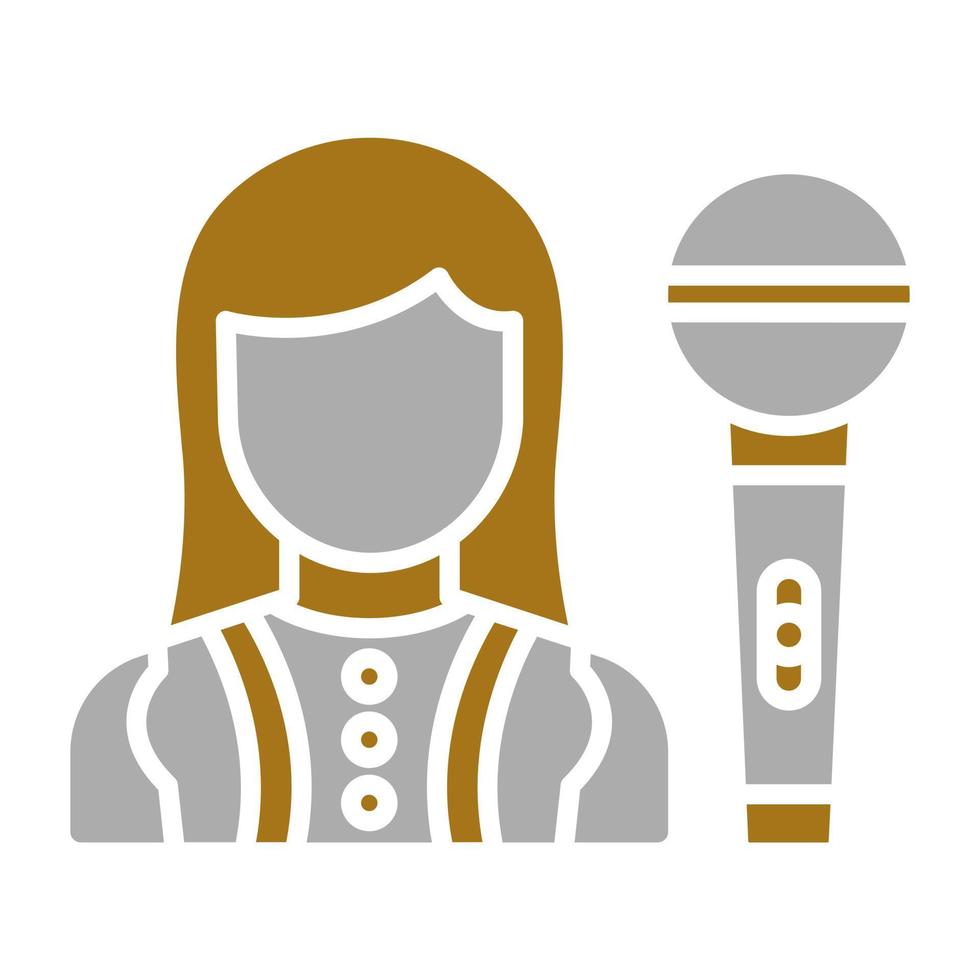 Host Female Vector Icon Style