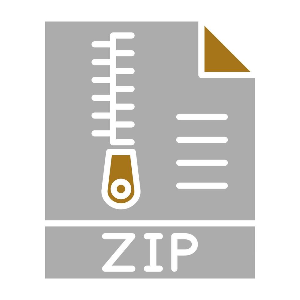 Zip File Vector Icon Style