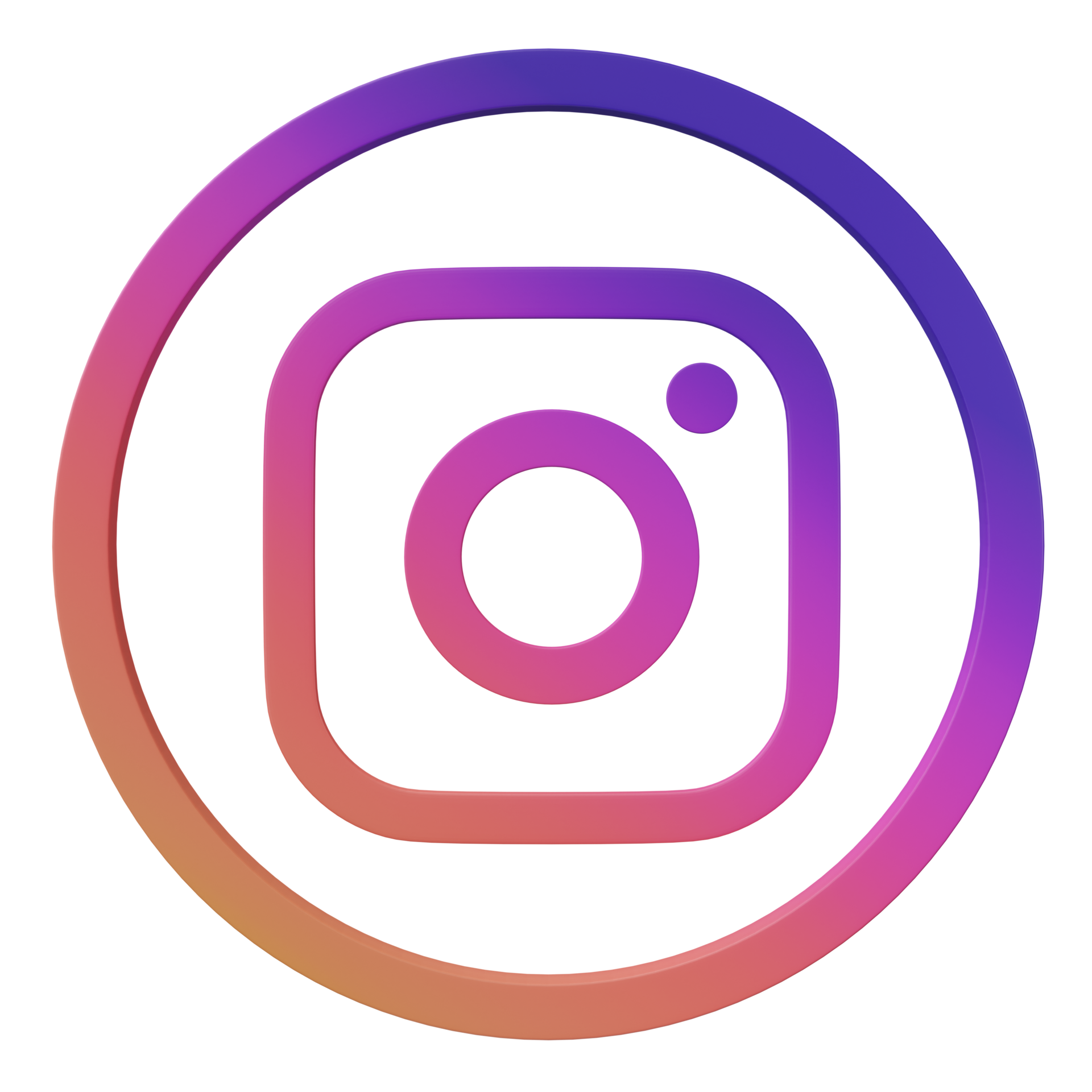 3D render, Camera icon isolated on transparent background. Camera logo