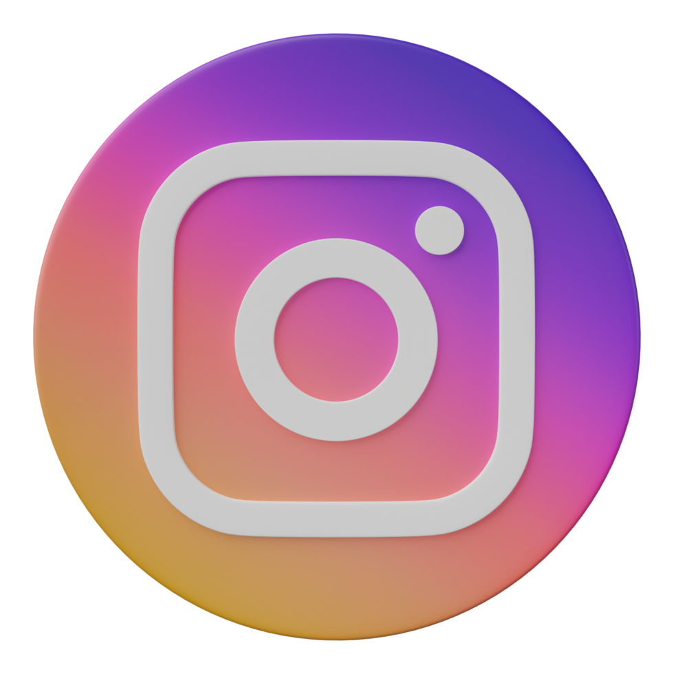 3d rendere, instagram logo icona isolato su trasparente sfondo. png