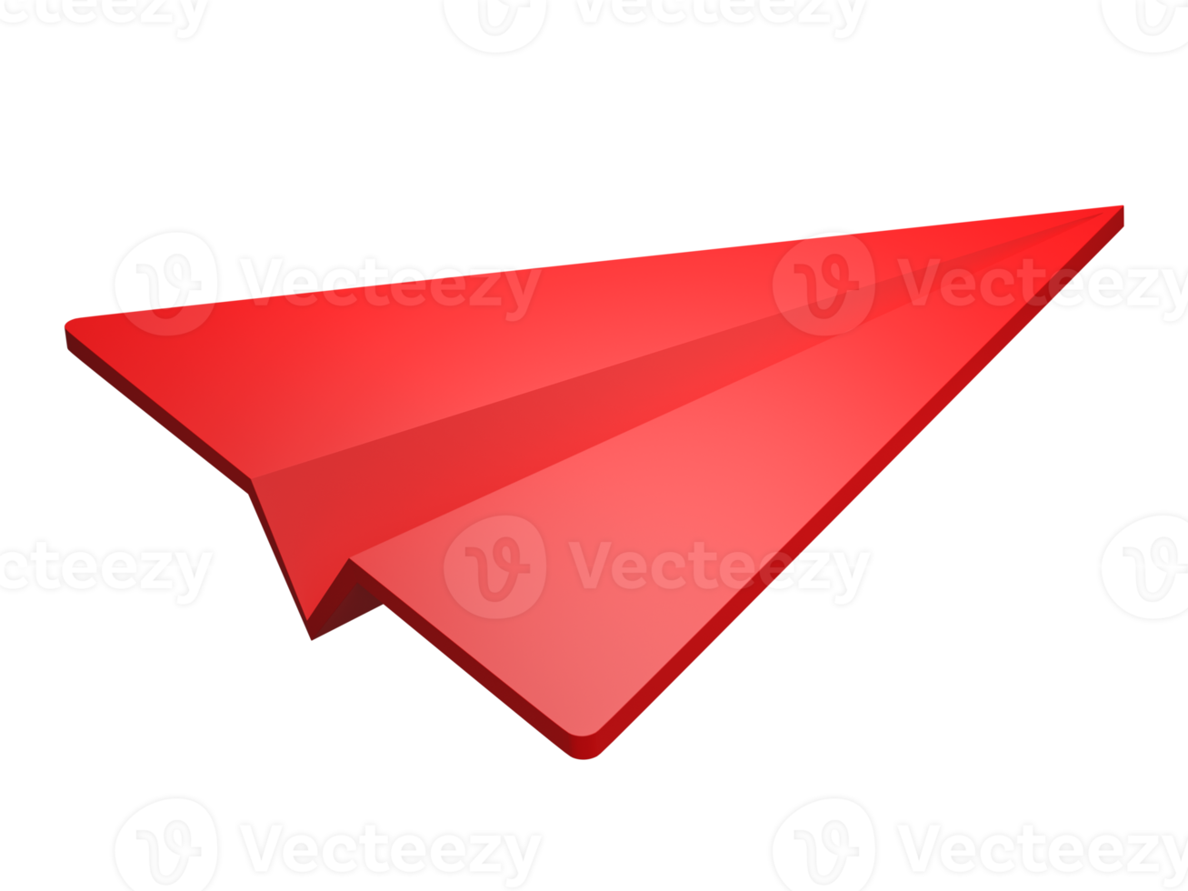 3d Wiedergabe, Papier Flugzeug fliegend Symbol isoliert auf transparent Hintergrund png