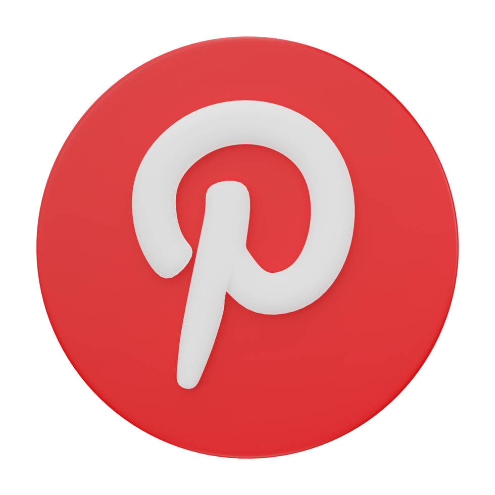 3d, pinterest toepassing logo geïsoleerd Aan transparant achtergrond. png