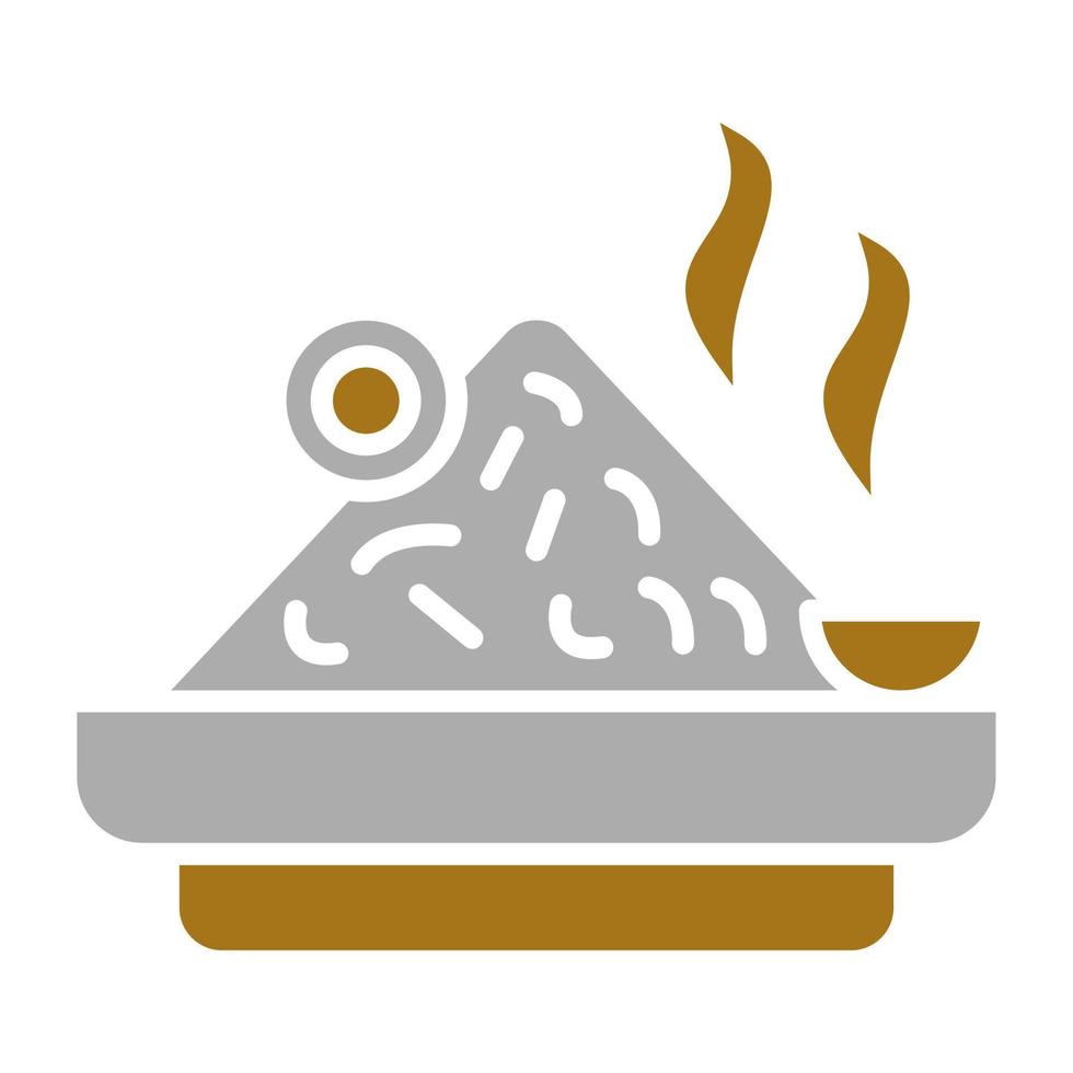 nasi goreng vector icono estilo