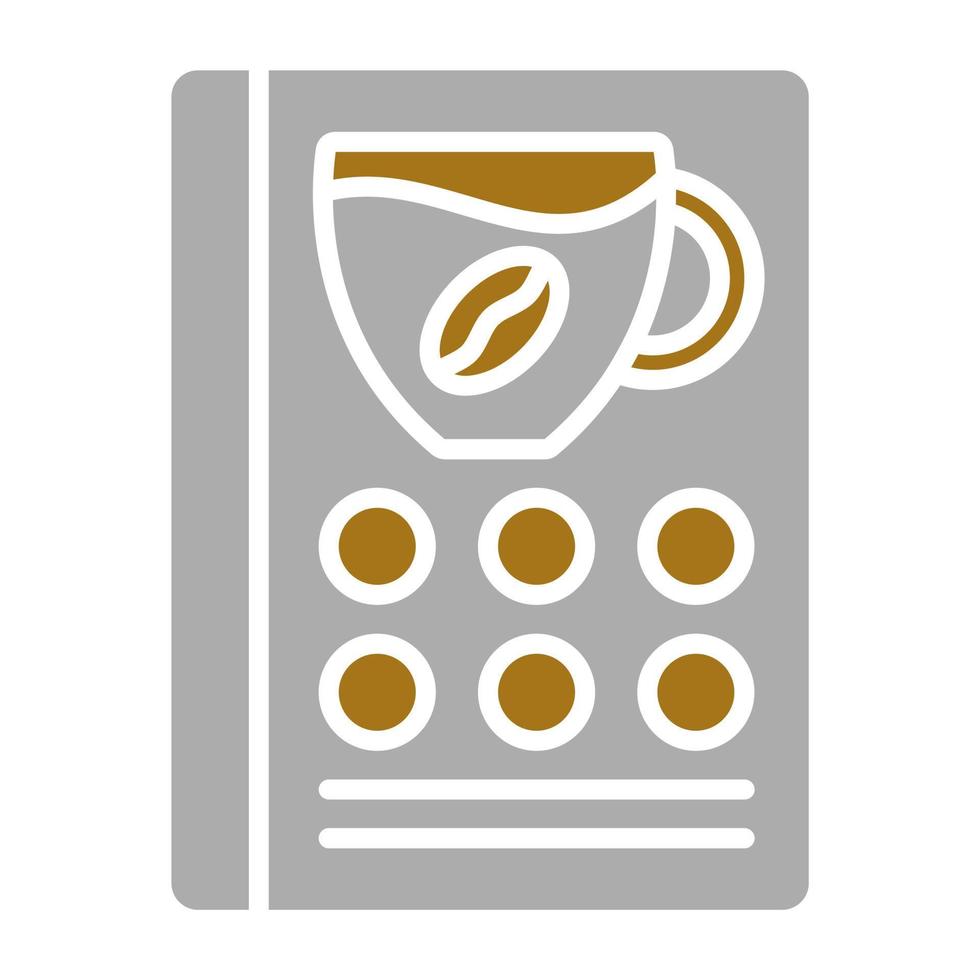 Coffee Card Vector Icon Style