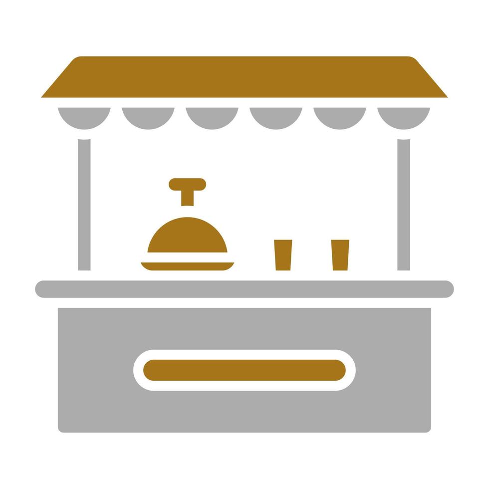 Food Stand Vector Icon Style