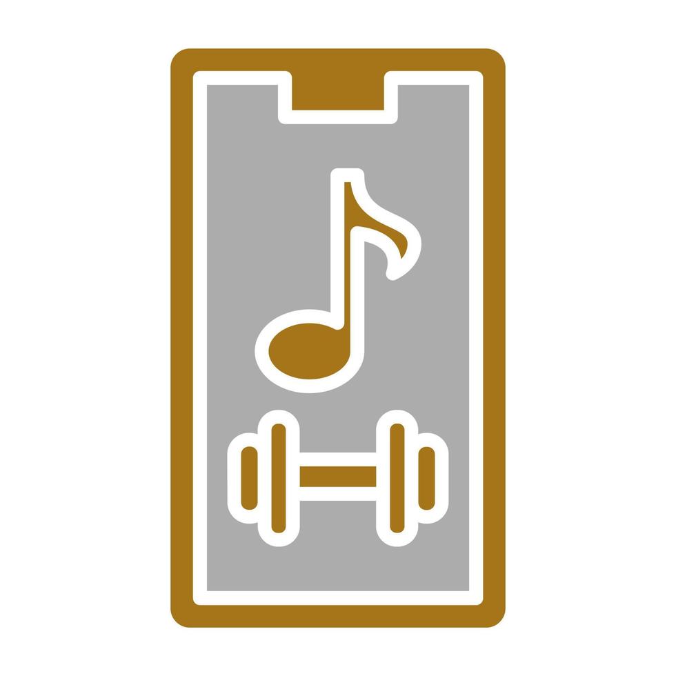 gimnasio música vector icono estilo