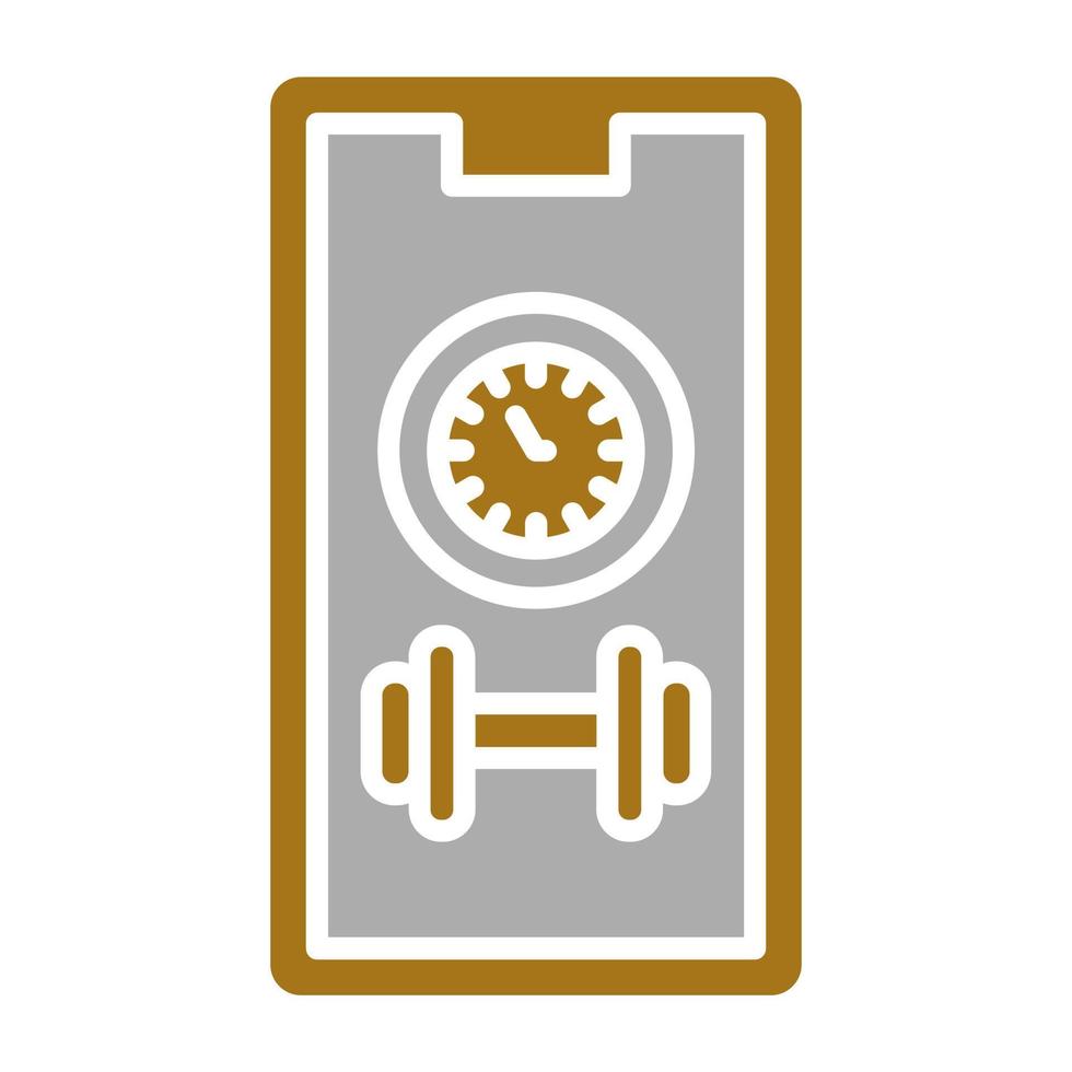 gimnasio hora vector icono estilo