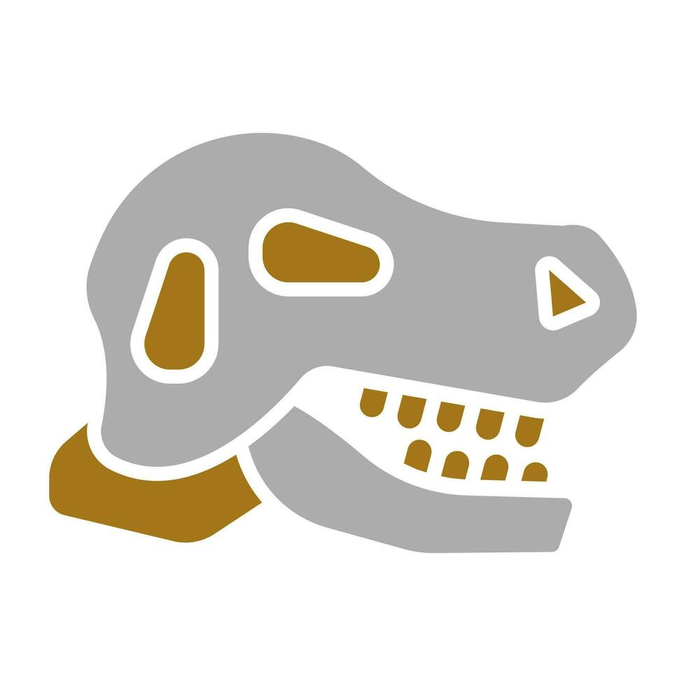 Dinosaur Fossil Vector Icon Style