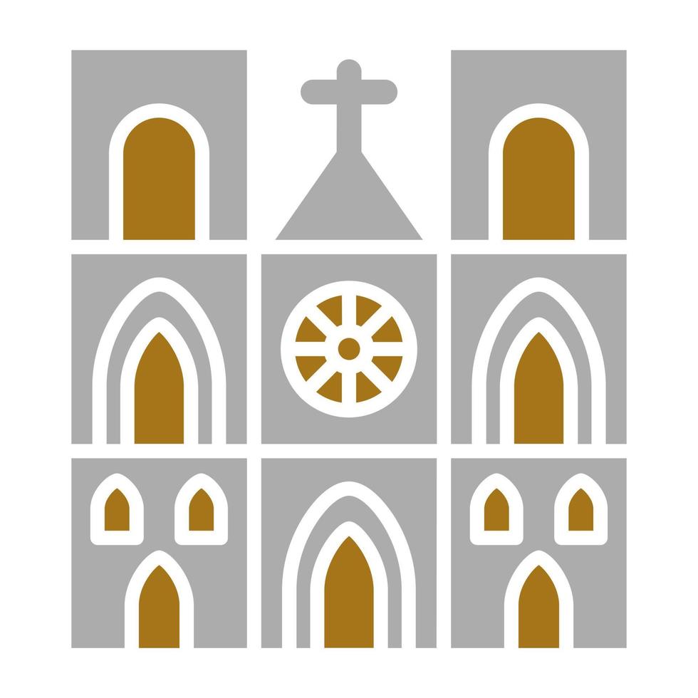 Notre Dame Vector Icon Style