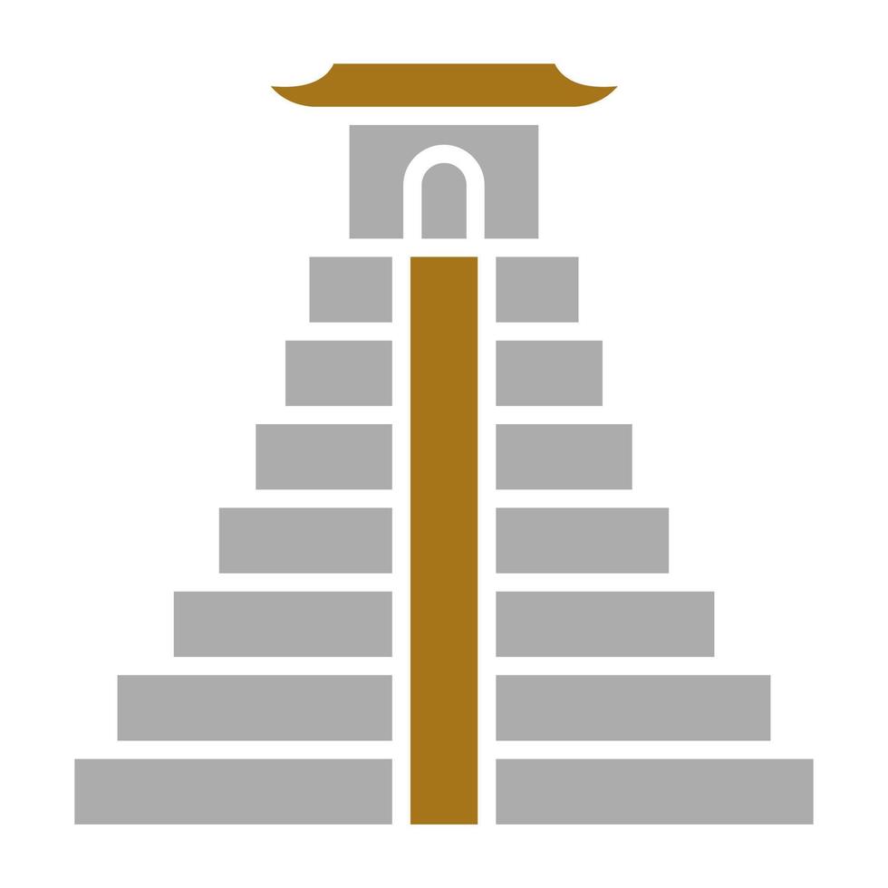 Chichen itza vector icono estilo