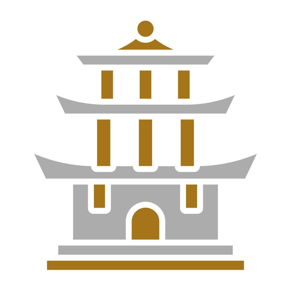 pagoda vector icono estilo