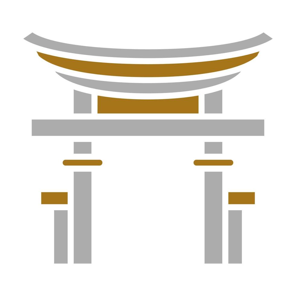 Torii Gate Vector Icon Style