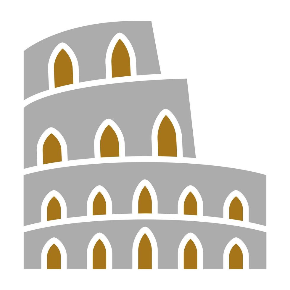 coliseo vector icono estilo