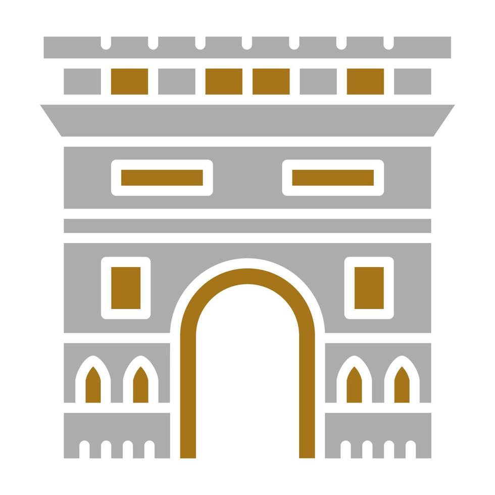 Arc De Triomphe Vector Icon Style