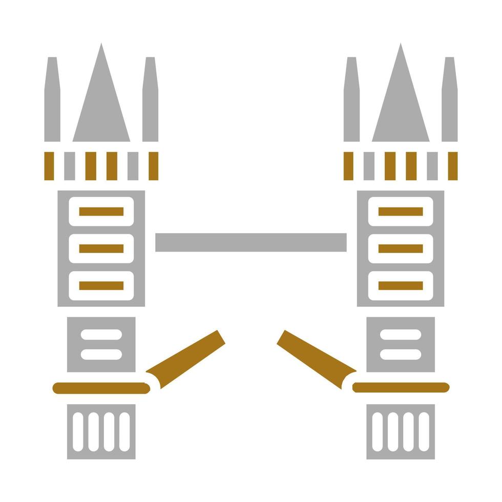 Tower Bridge Vector Icon Style