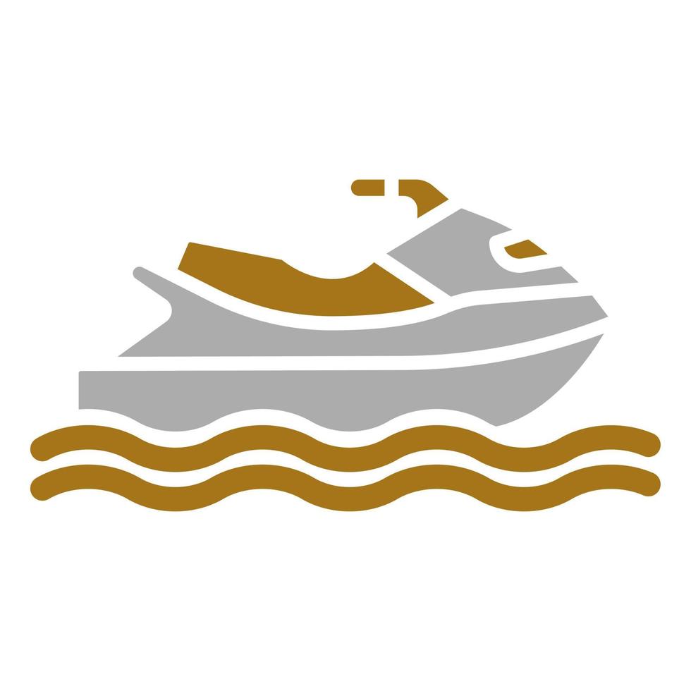 Jet Ski Vector Icon Style