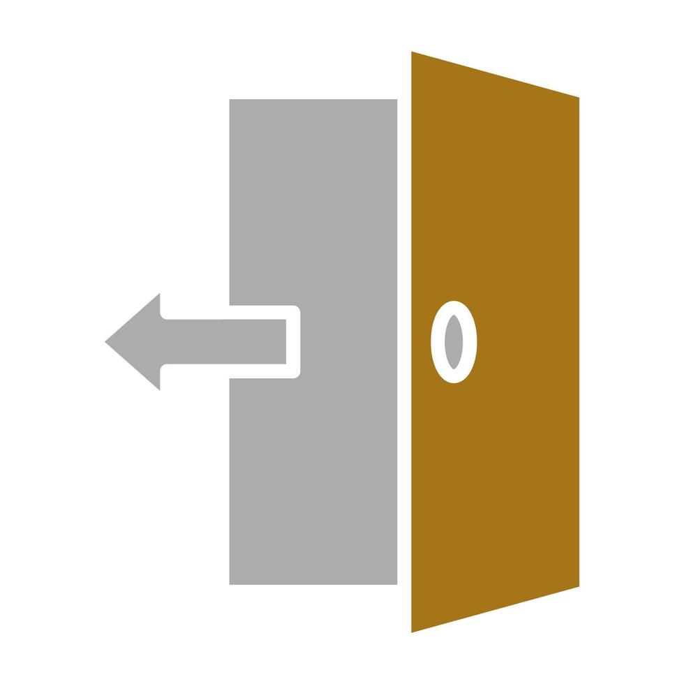 Exit Door Vector Icon Style
