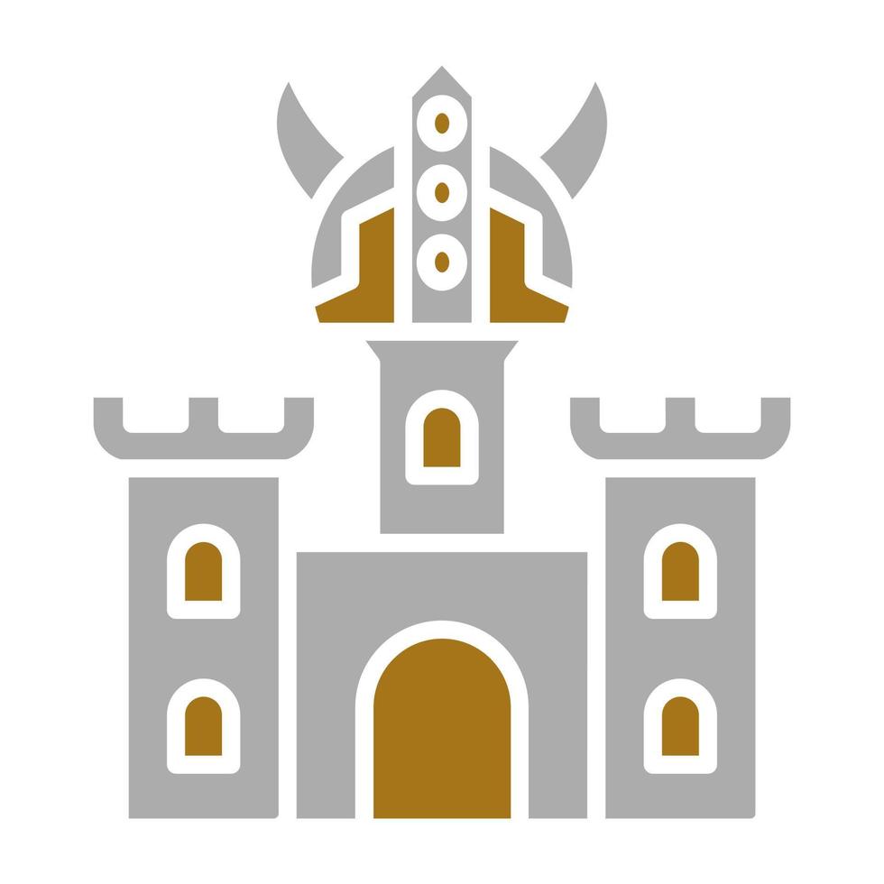 Viking Castle Vector Icon Style