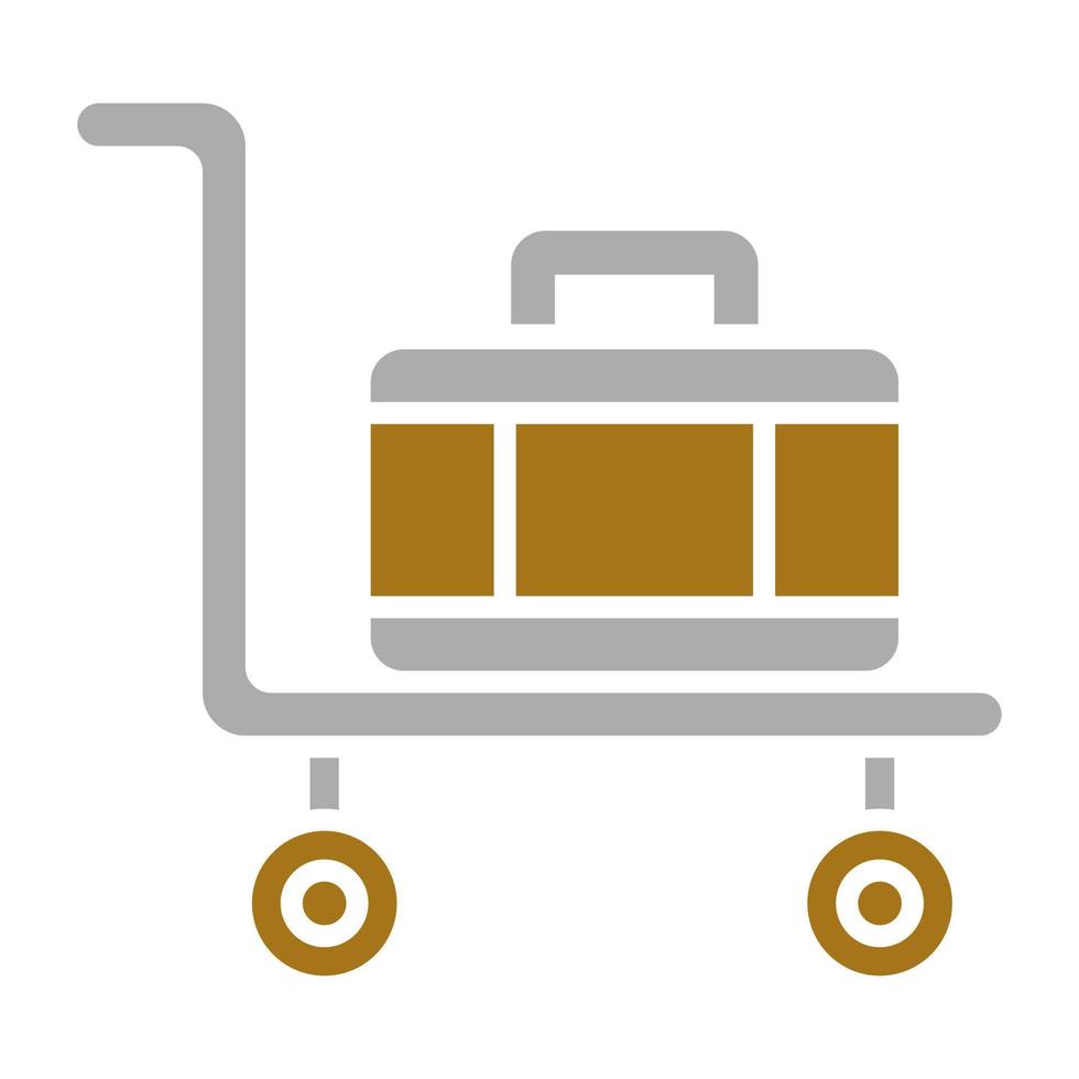 Luggage Cart Vector Icon Style