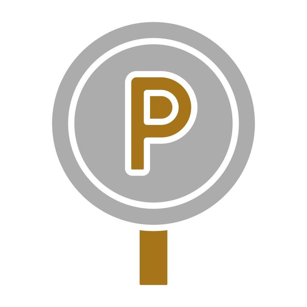 Parking Tag Vector Icon Style