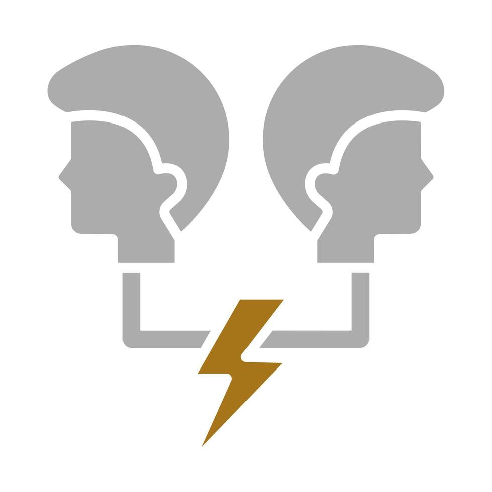 Conflicting Thoughts Vector Icon Style