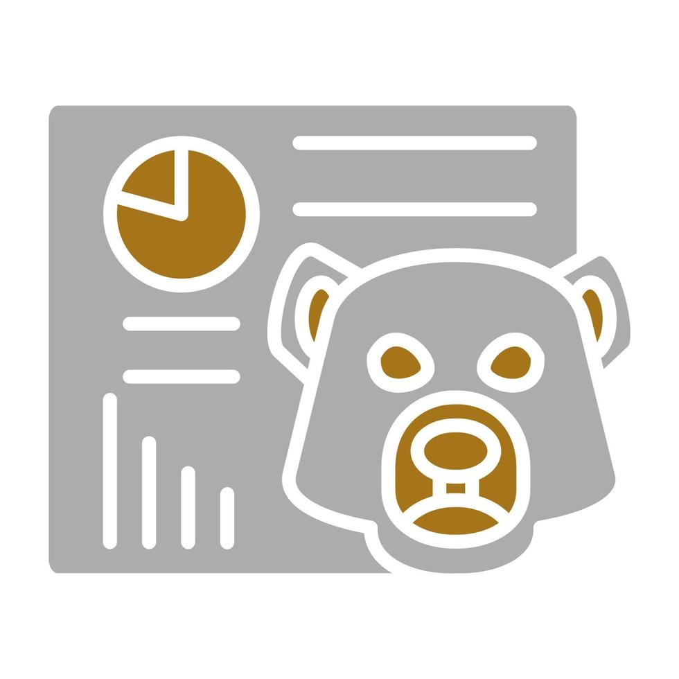 Bear Market Vector Icon Style