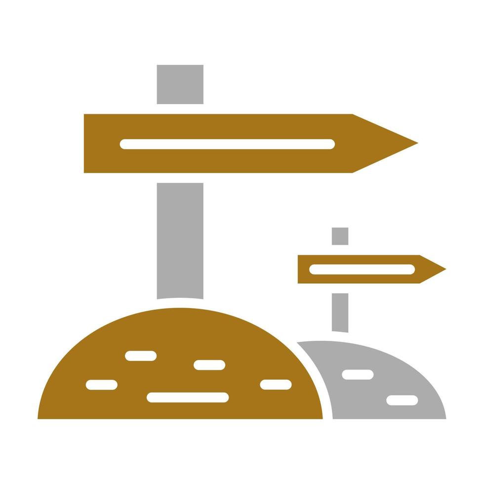 Desert Direction Vector Icon Style