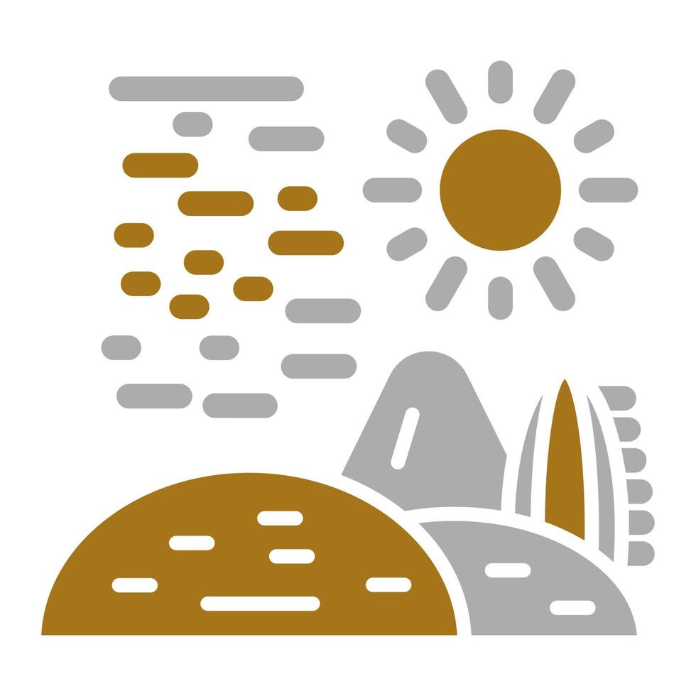 Desert Heat Vector Icon Style