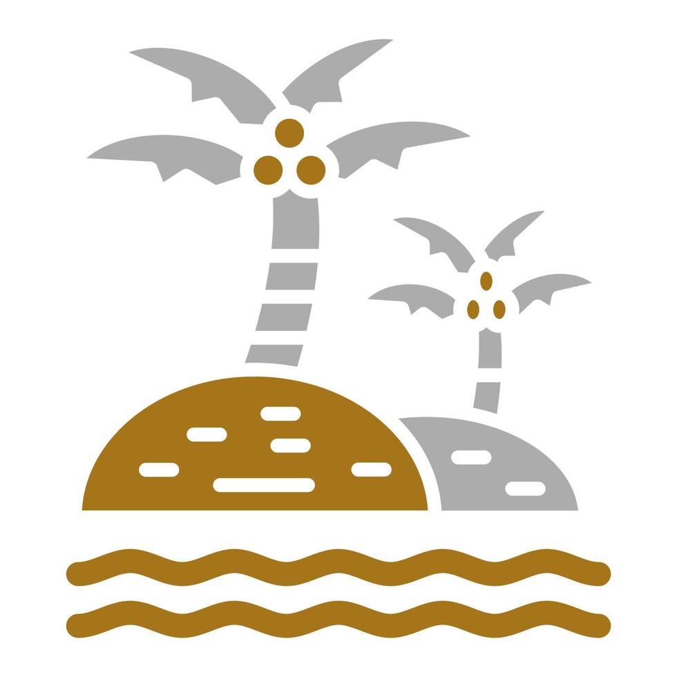 Desert Oasis Vector Icon Style