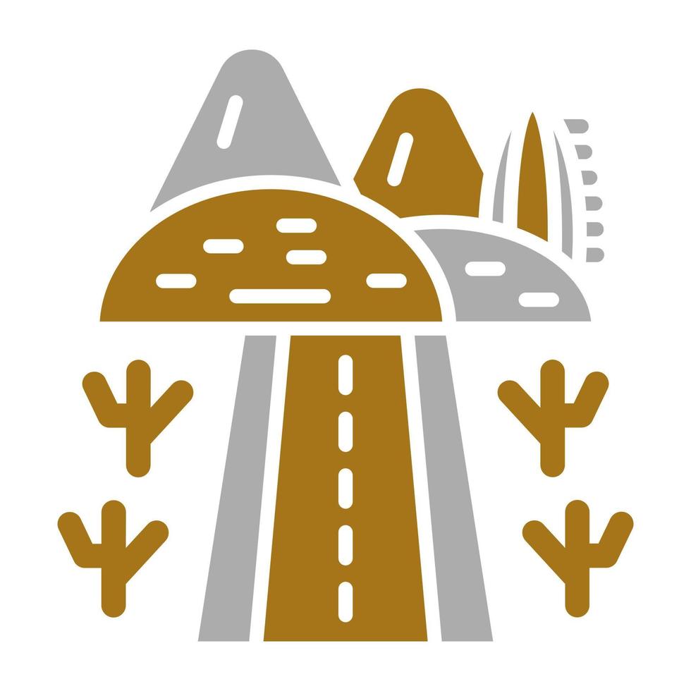 Desert Road Vector Icon Style
