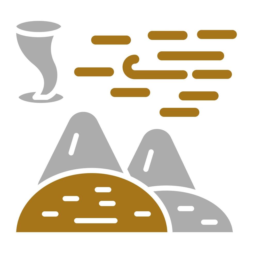 Desert Sandstorm Vector Icon Style