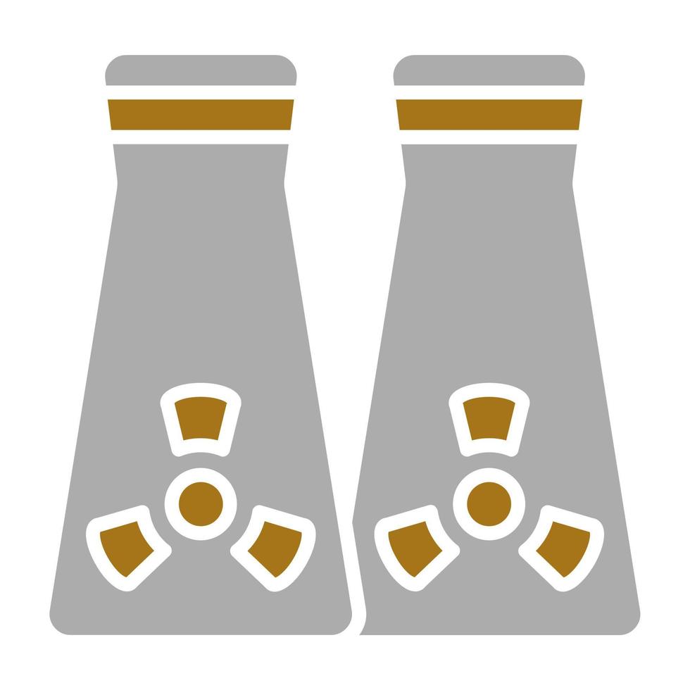 Nuclear Plant Vector Icon Style