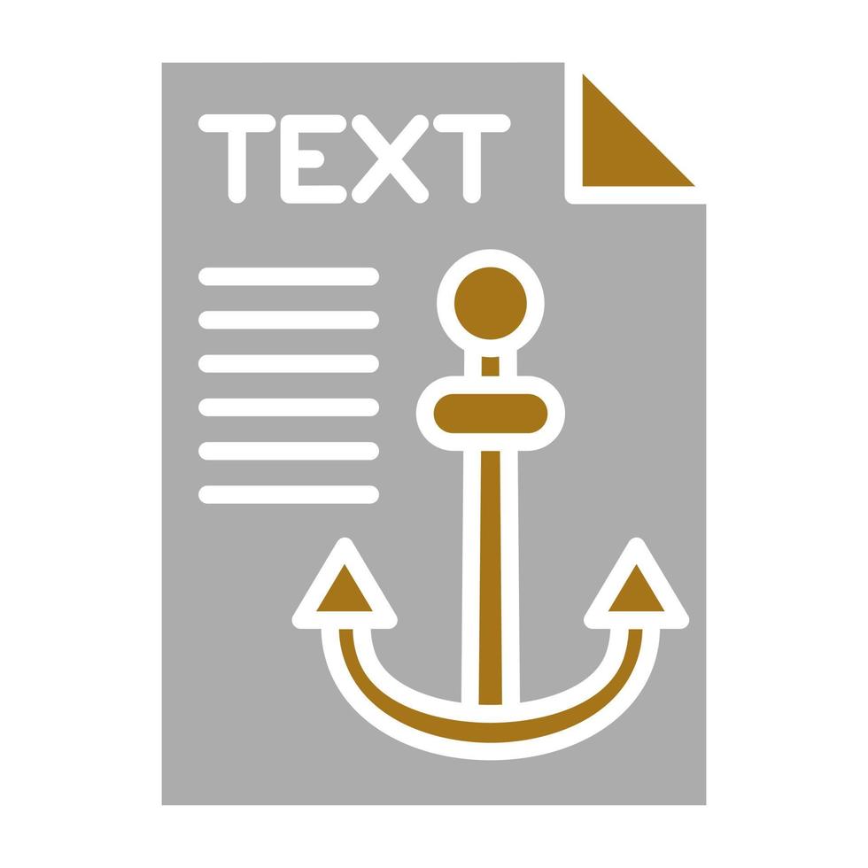 Anchor Text Vector Icon Style