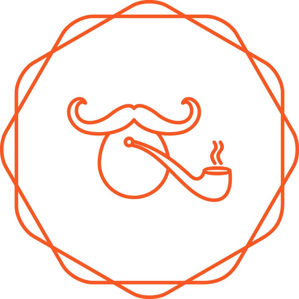 Pirate with Smoking Pipe Vector Icon