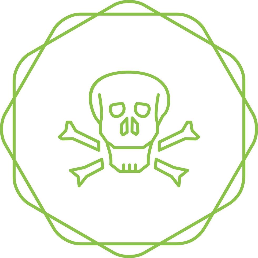 icono de vector de calavera pirata