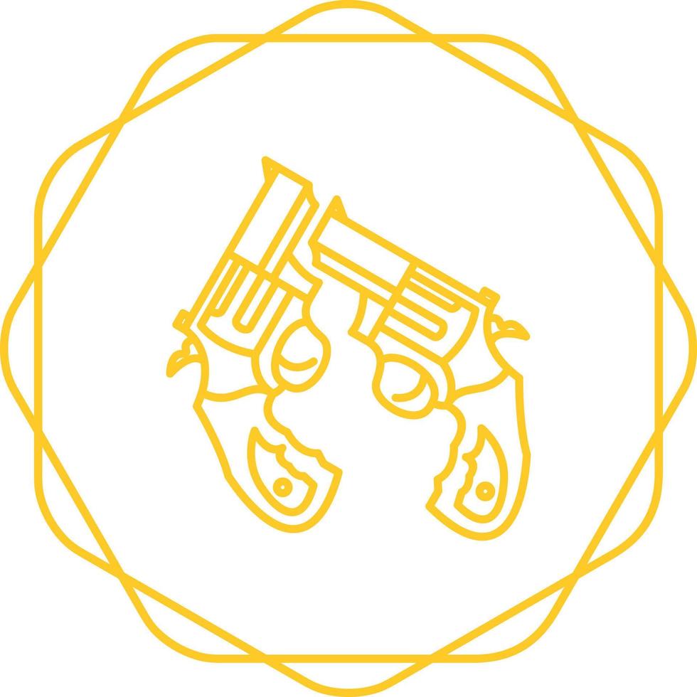 Two Guns Vector Icon