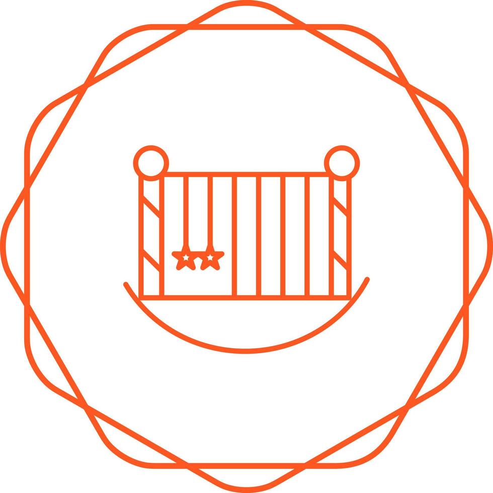 Baby Cot Vector Icon