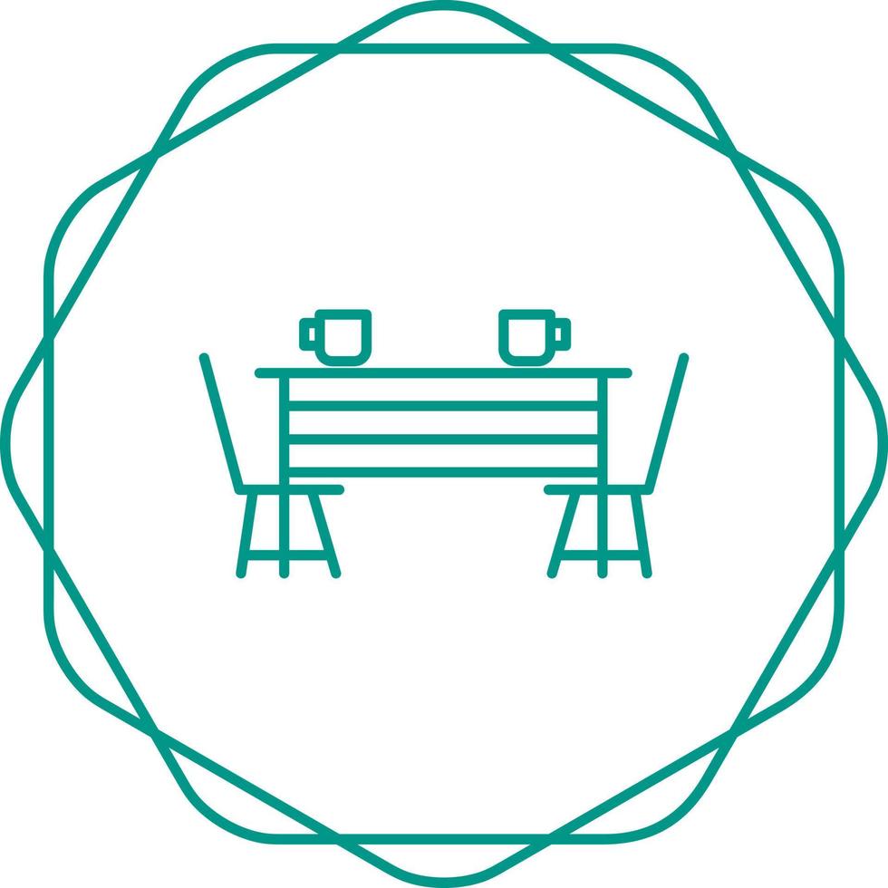 Dining Table Vector Icon
