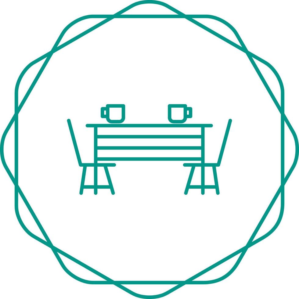 icono de vector de mesa de comedor