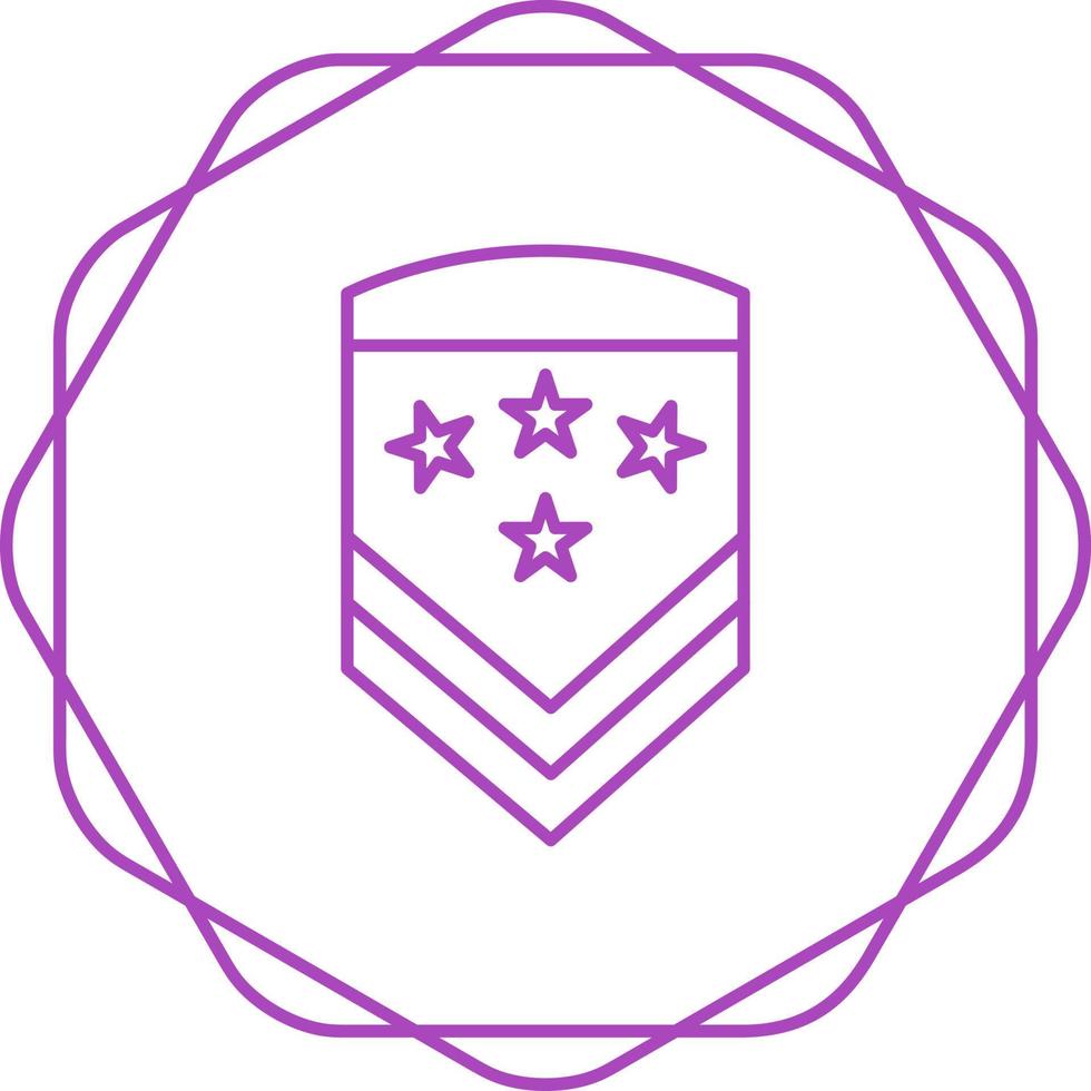 icono de vector de insignia militar