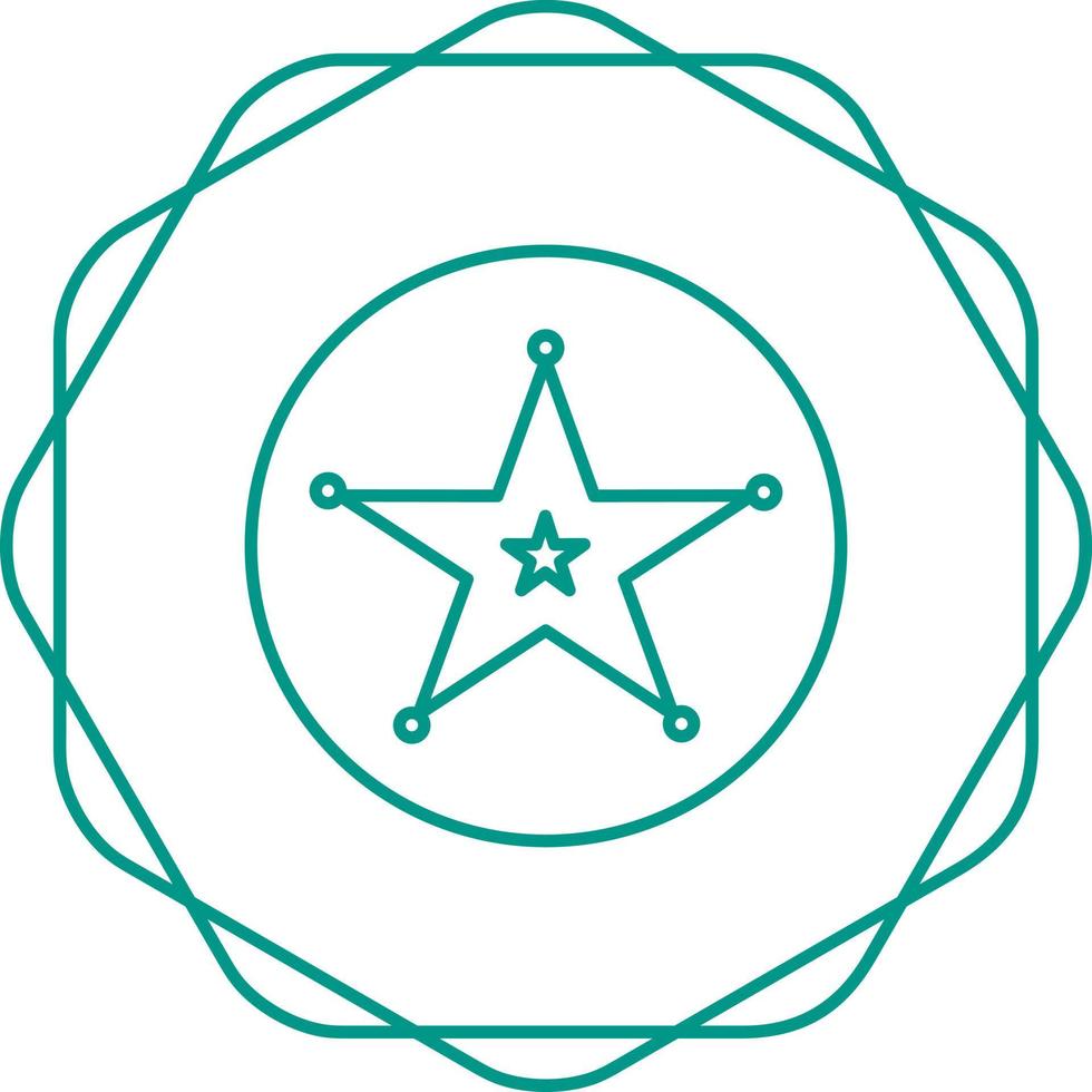 Sheriff Badge Vector Icon