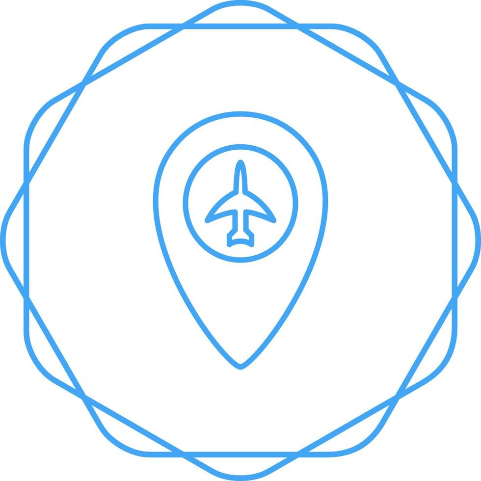 icono de vector de ubicación del aeropuerto
