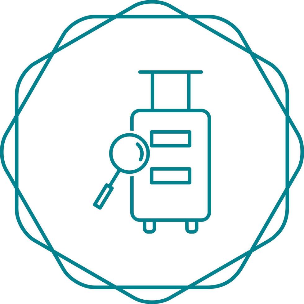 Luggage Inspection Vector Icon