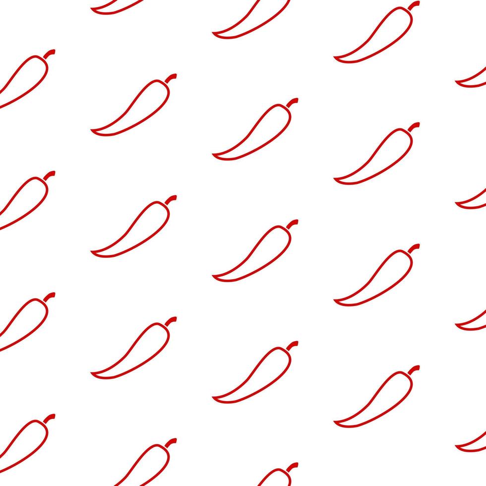 Chili pepper, seamless pattern, vector. vector