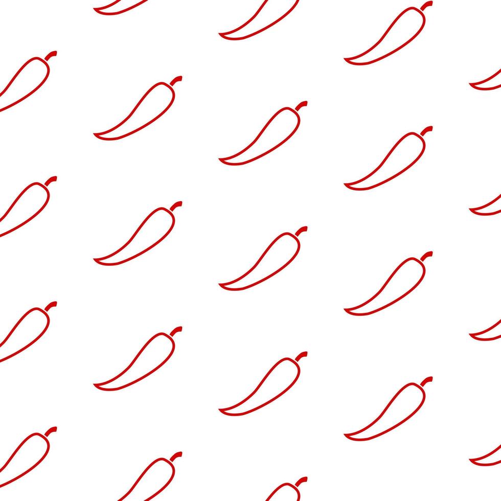 Chili pepper, seamless pattern, vector. vector