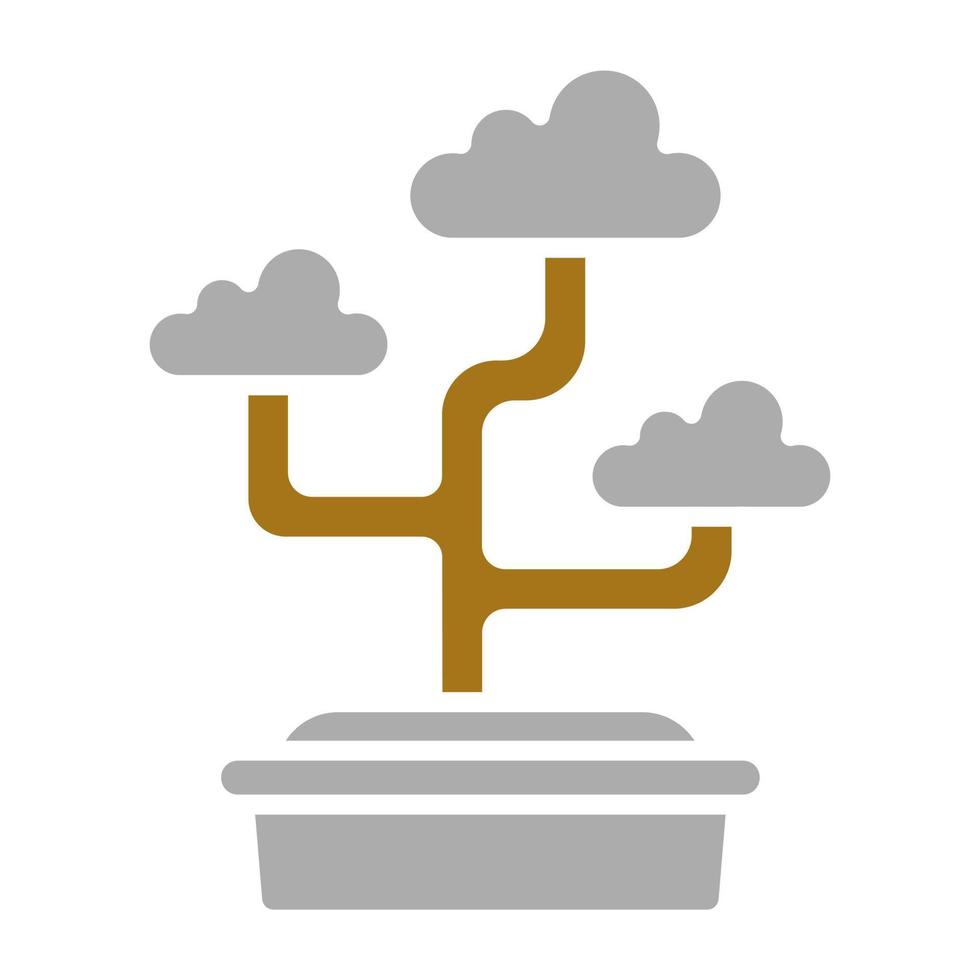 bonsai vector icono estilo