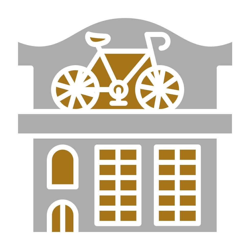 Bike Shop Vector Icon Style