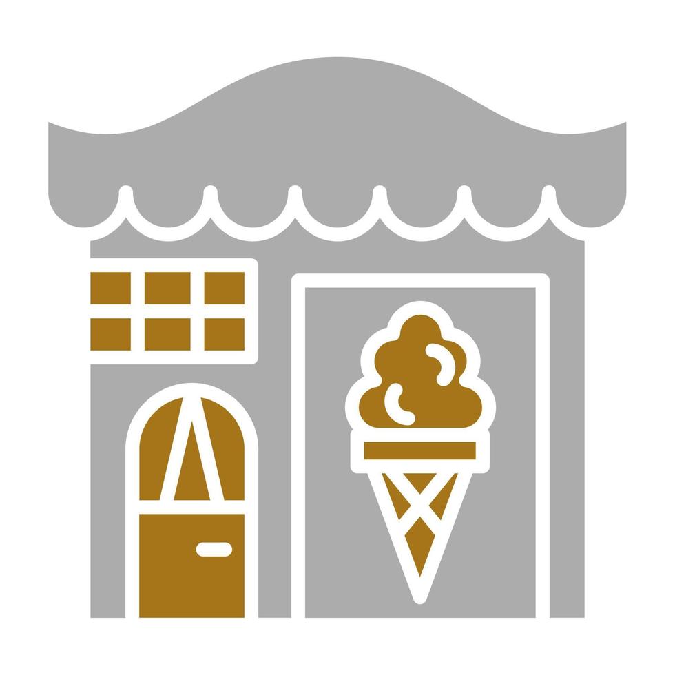 Icecream Shop Vector Icon Style