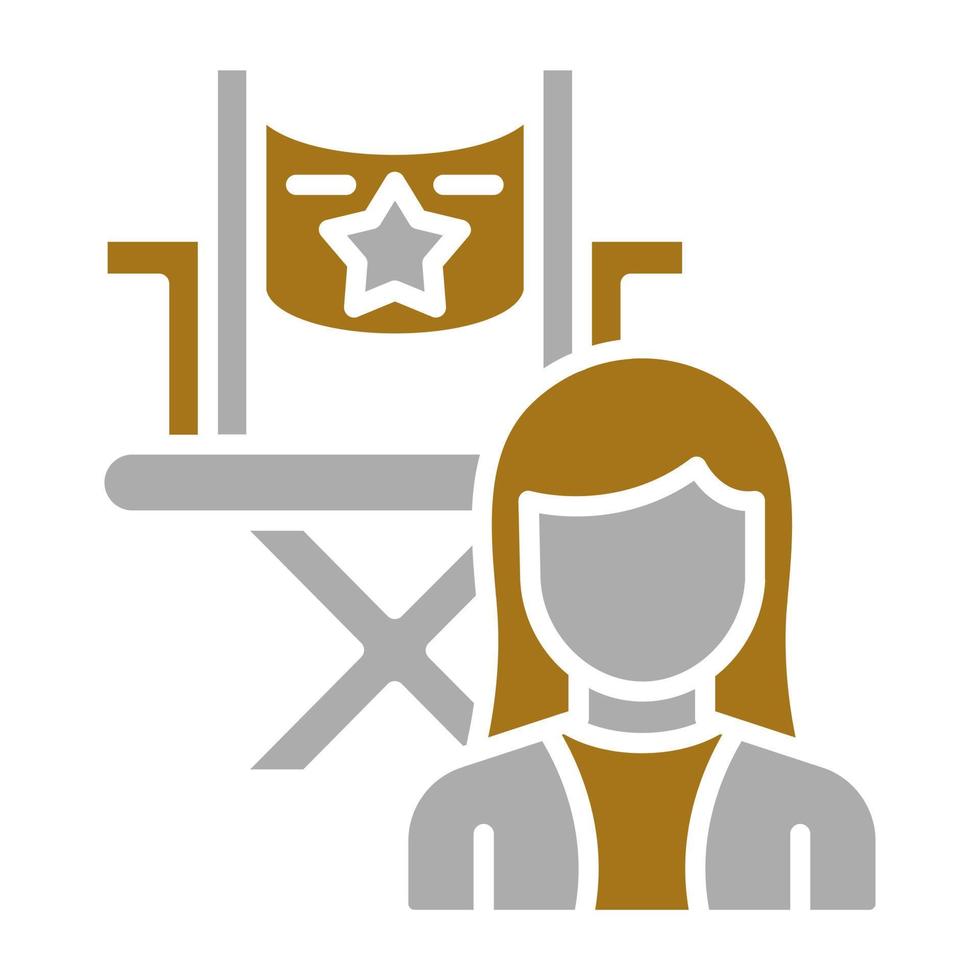 Director Female Vector Icon Style